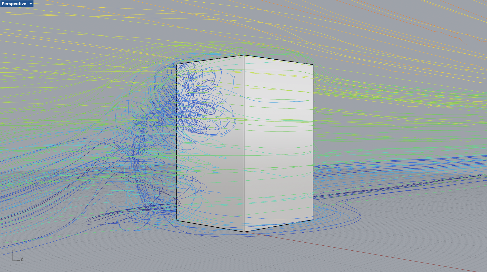 AeroField flow paths baked as persistent Rhino geometry